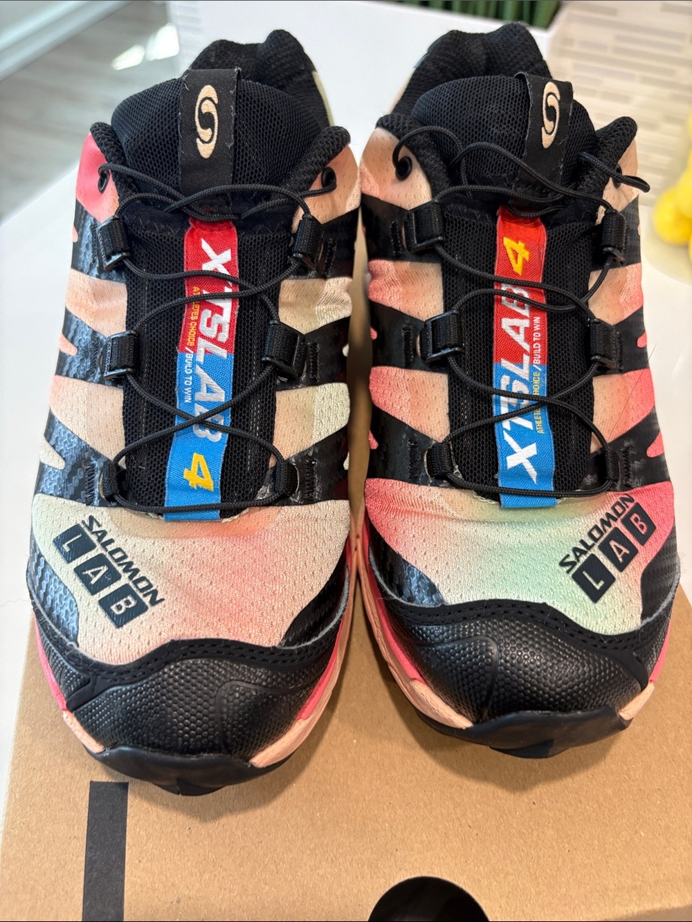 Salomon S/Lab Women's Trail Shoes in Coral, Black and Peach - Picture 2 of 11